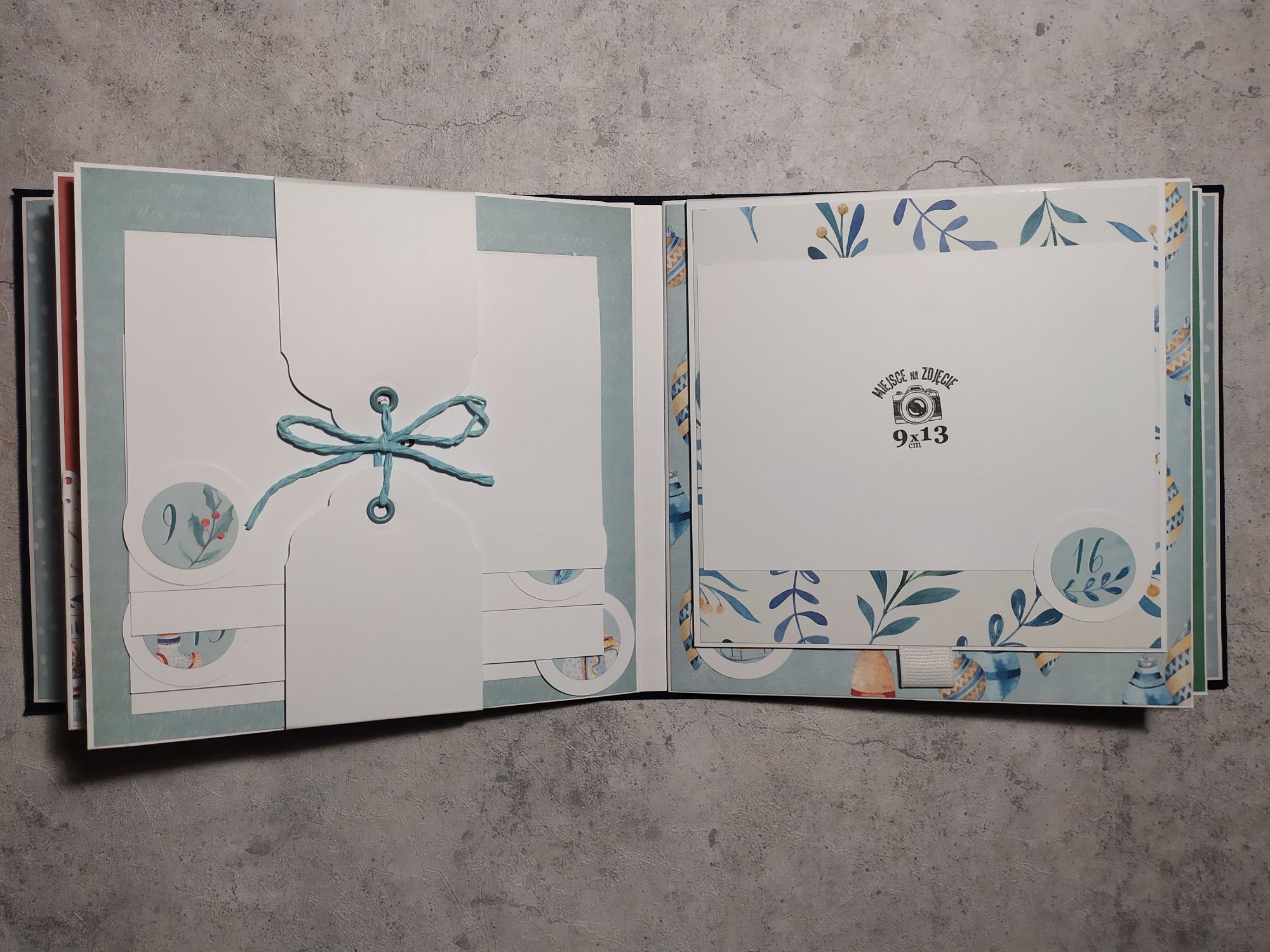 Album świąteczny ręcznie robiony, scrapbooking, grudniownik