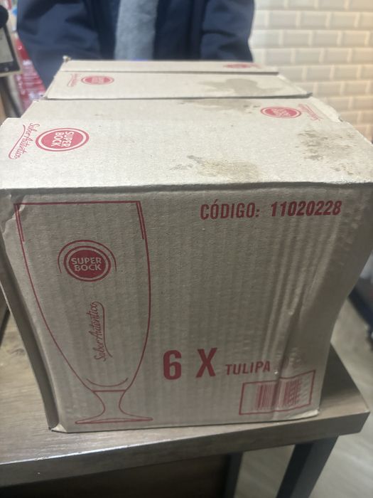 12 copos super bock tulipa