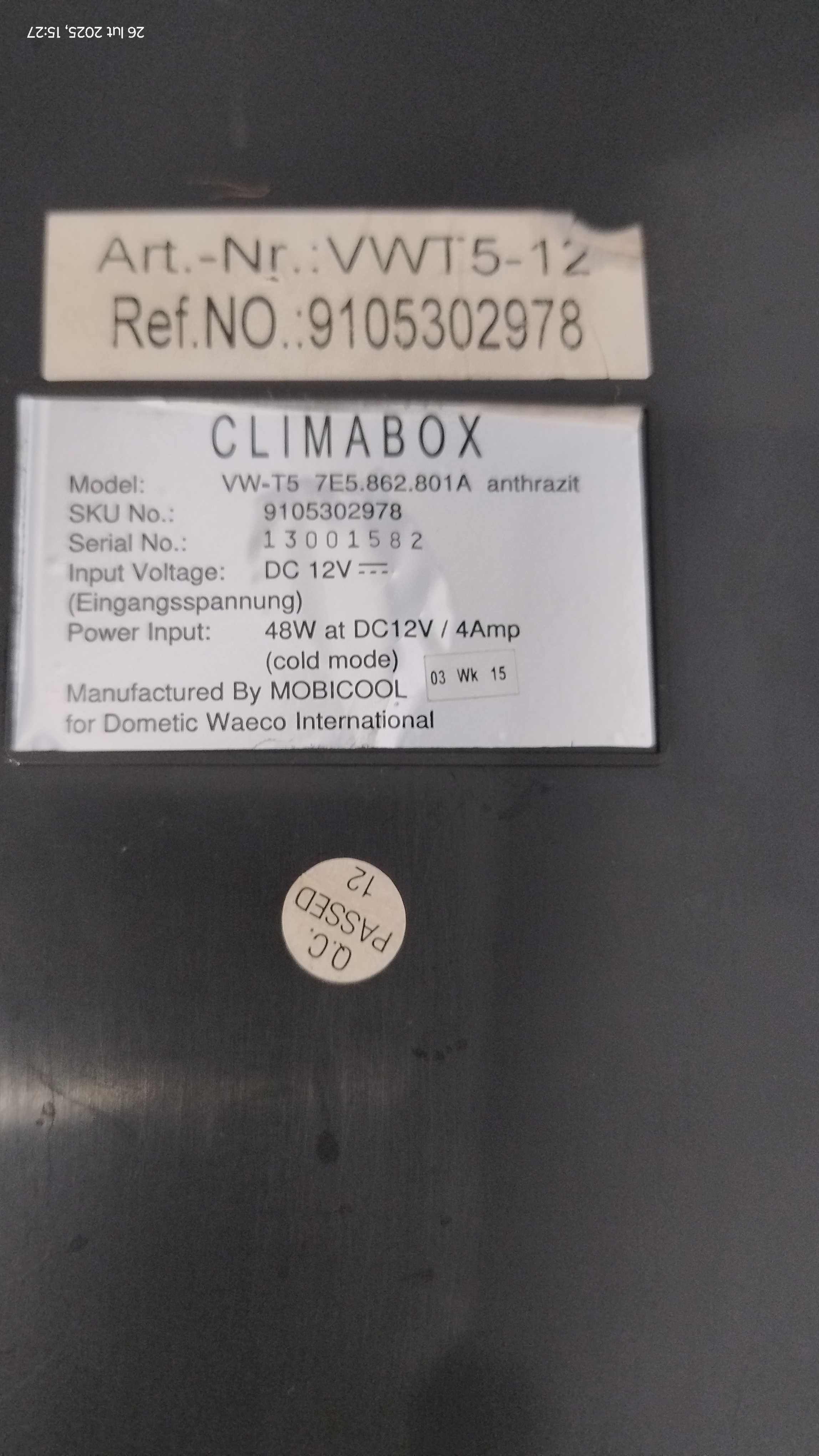 Chłodziarka Climabox VW T5
