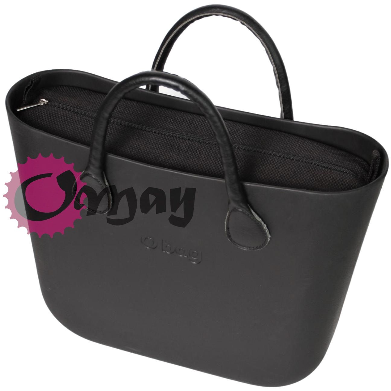 EFEKTOWNY Organizer OBAG STANDARD czarna struktura 2 kieszenie OMAY