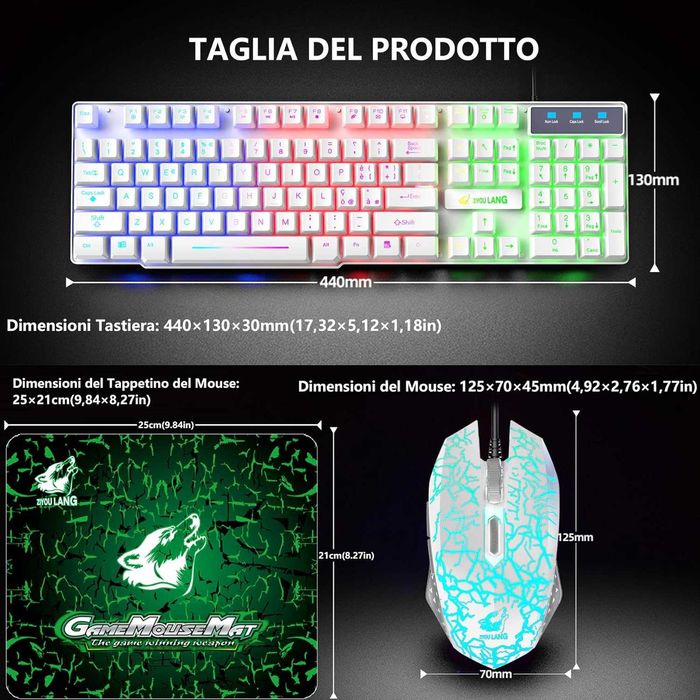 Klawiatura, mysz i adapter do gier