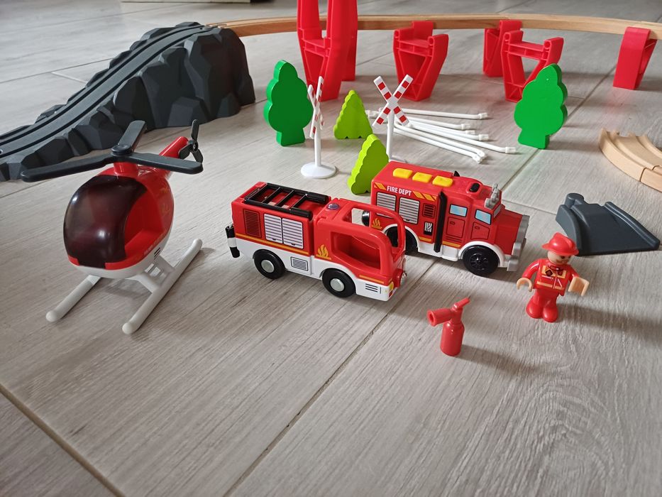 Drewniana kolejka Straż Pożarna