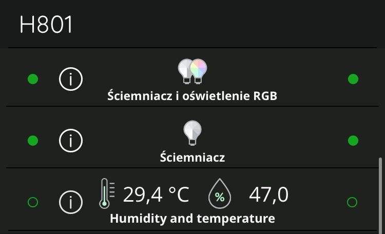 Kontroler RGB ściemniacz LED Supla czujnik temperatury oraz wilgotnośc