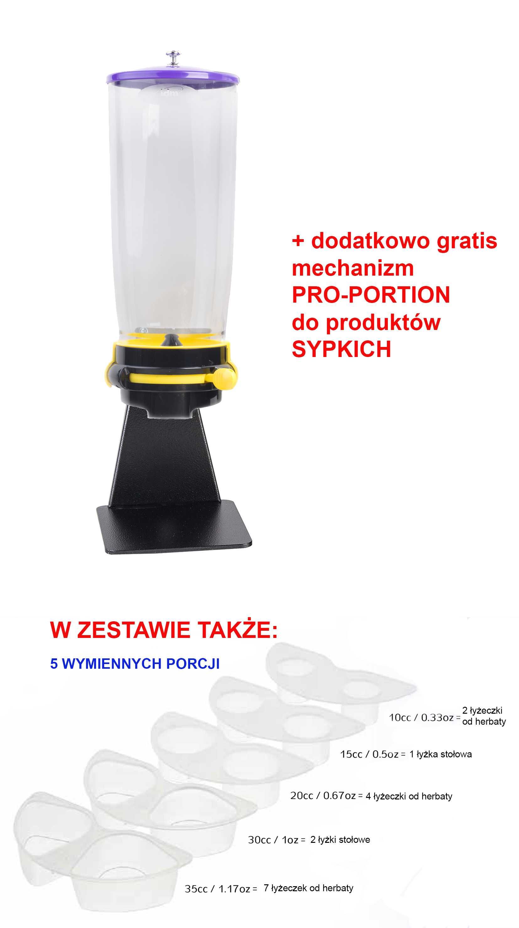 Dyspenser,dozownik do posypek,kawy,płatków,cukierków,odżywki białkowej