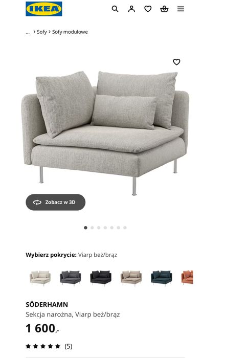 Fotel narożny ikea