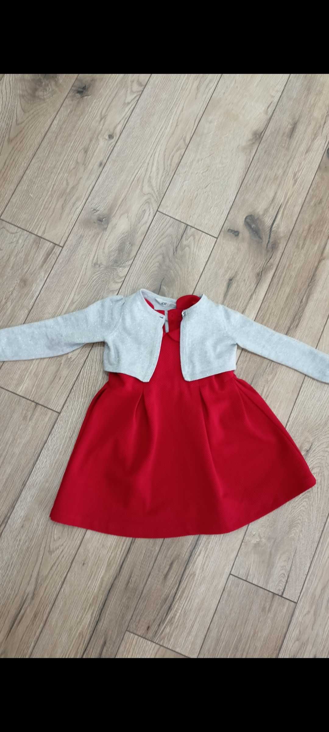 Sukienka czerwona 18-24m