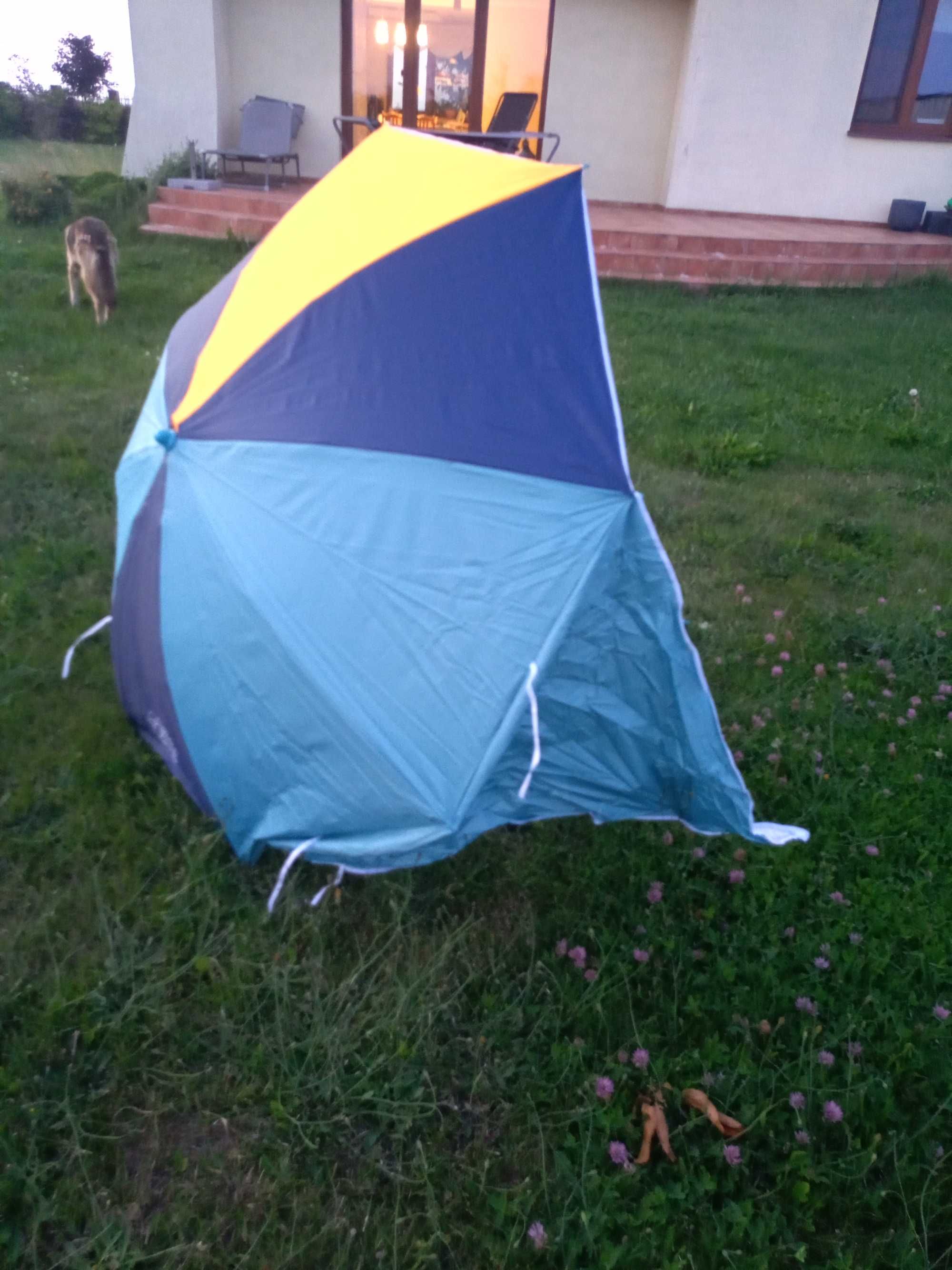 nowy parasol plazowy + namiot plazowy 2w1