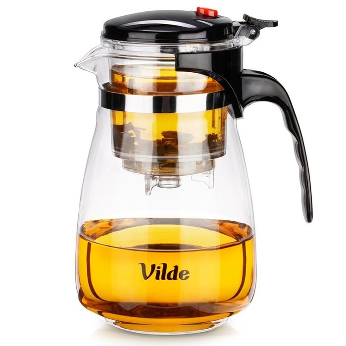 Dzbanek Szklany 960Ml Z Zaparzaczem Spustowym Do Herbaty Ziół 259416