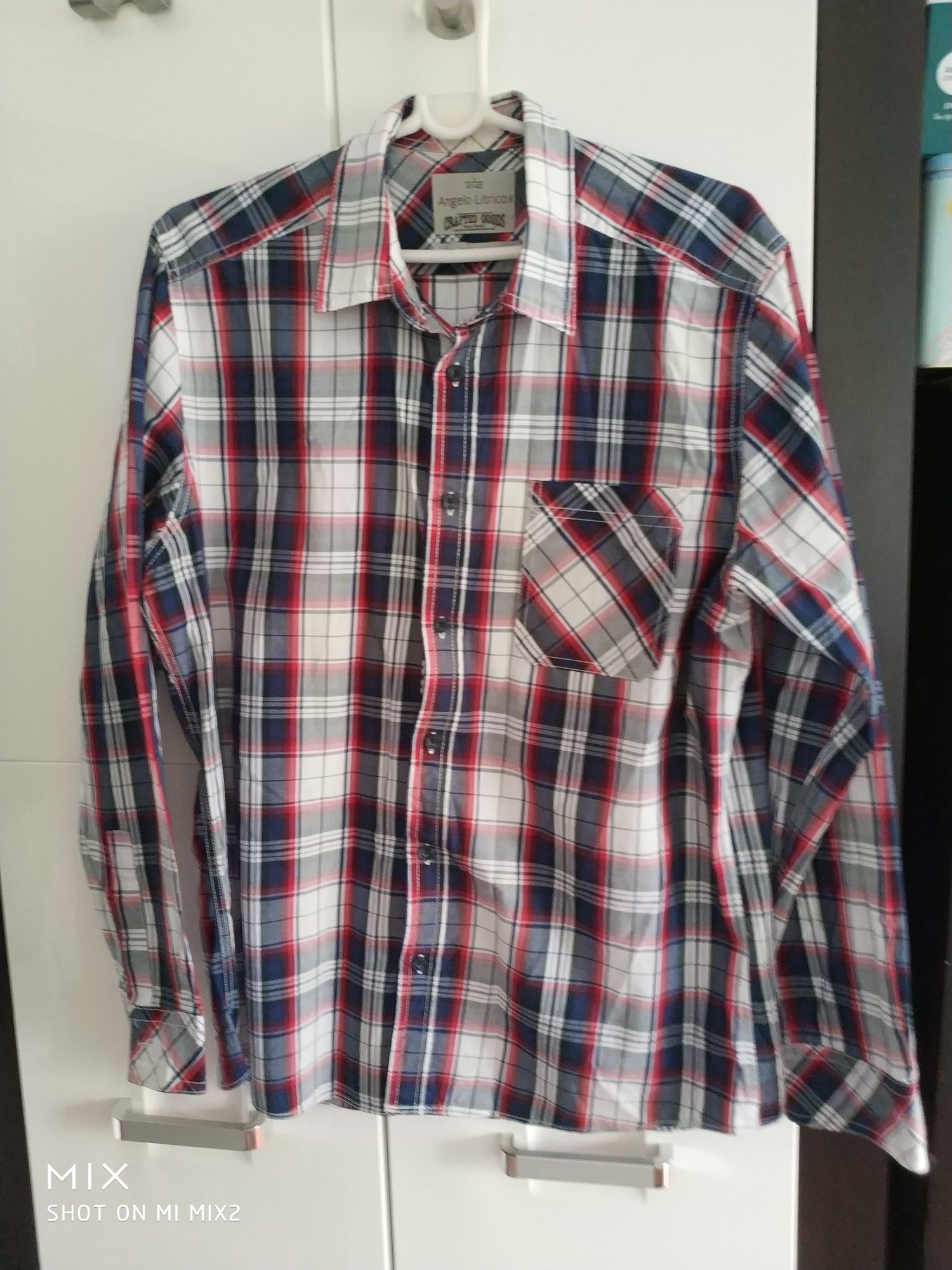 Koszula męska w kratkę L 41-42. C&A.