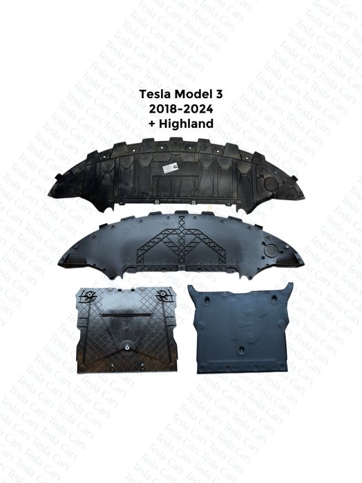 Захист, защита бампера (губа) і підрамника Tesla Model 3 + Highland