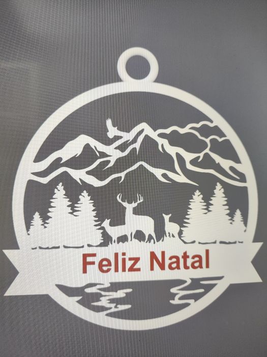 Decoração para árvore de Natal com nome personalizado