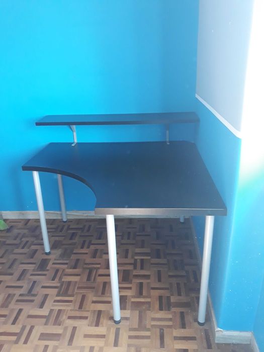 Secretária de canto ajustável + Extra de prateleira