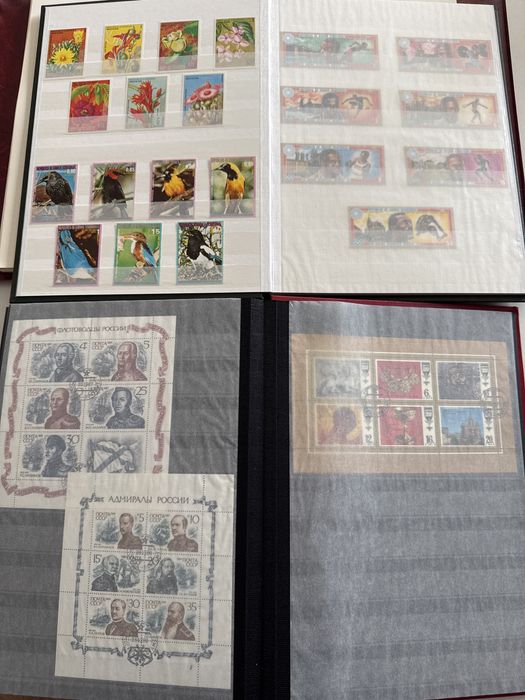 Selos em albuns e cartas