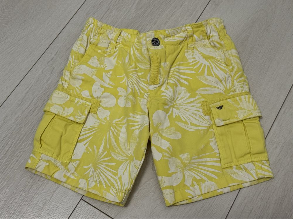 ARMANI JUNIOR 2 lata r. 92 spodenki chłopięce krótkie z kieszeniami