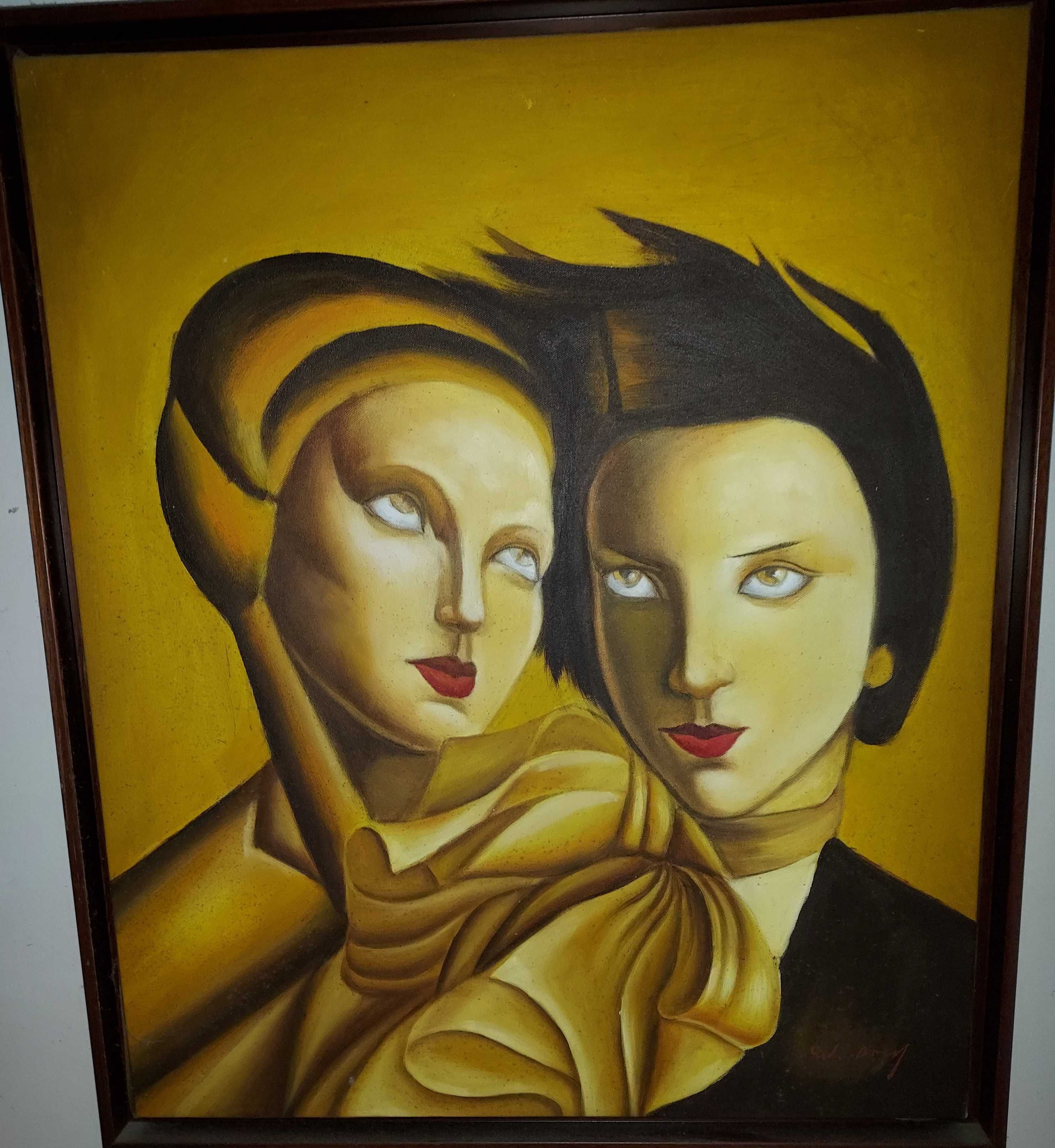 Pintura óleo Art deco de Tamara de Lempicka