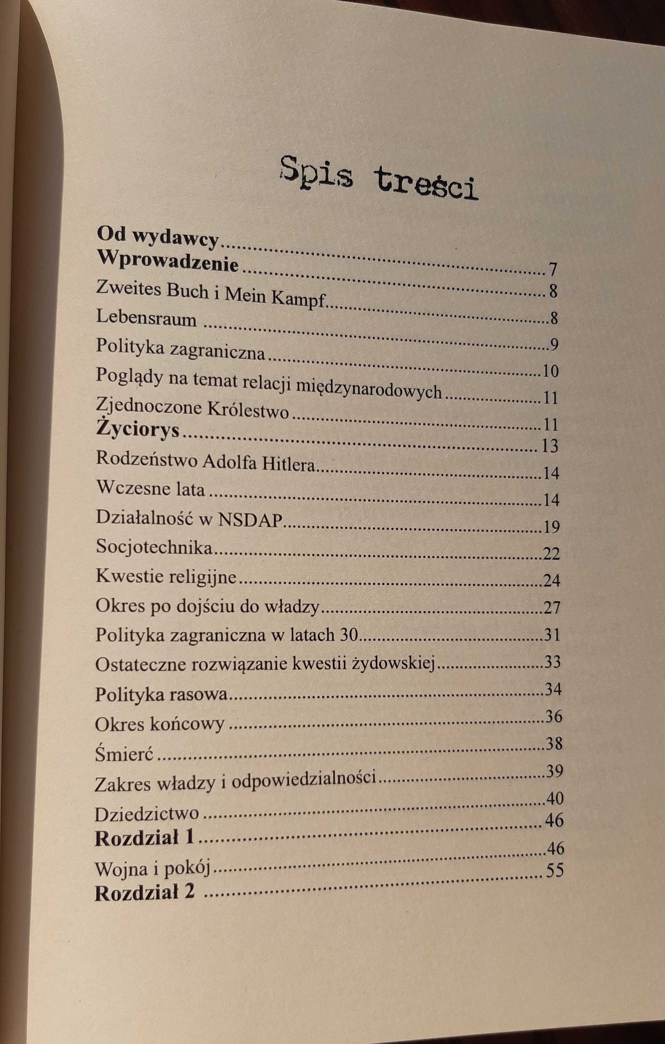 Mein Kampf Zweite Buch Druga Książka ADOLF HITLER