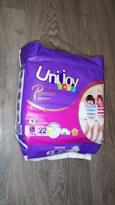 Памперсы, підгузки ультратонкі преміальні "3" Unijoy baby