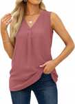 Casualowa koszulka damska bez rękawów r.L /M/XXL różowa