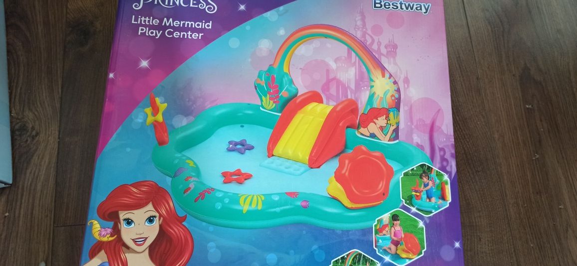 Basen dla dzieci zjeżdżalnia dmuchany plac zabaw mała syrenka princess