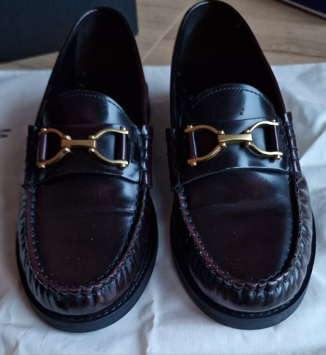 Massimo Dutti Mokasyny bordeaux M3I11E01O r. 36