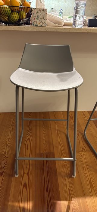 Two grey modern Bar stool stools