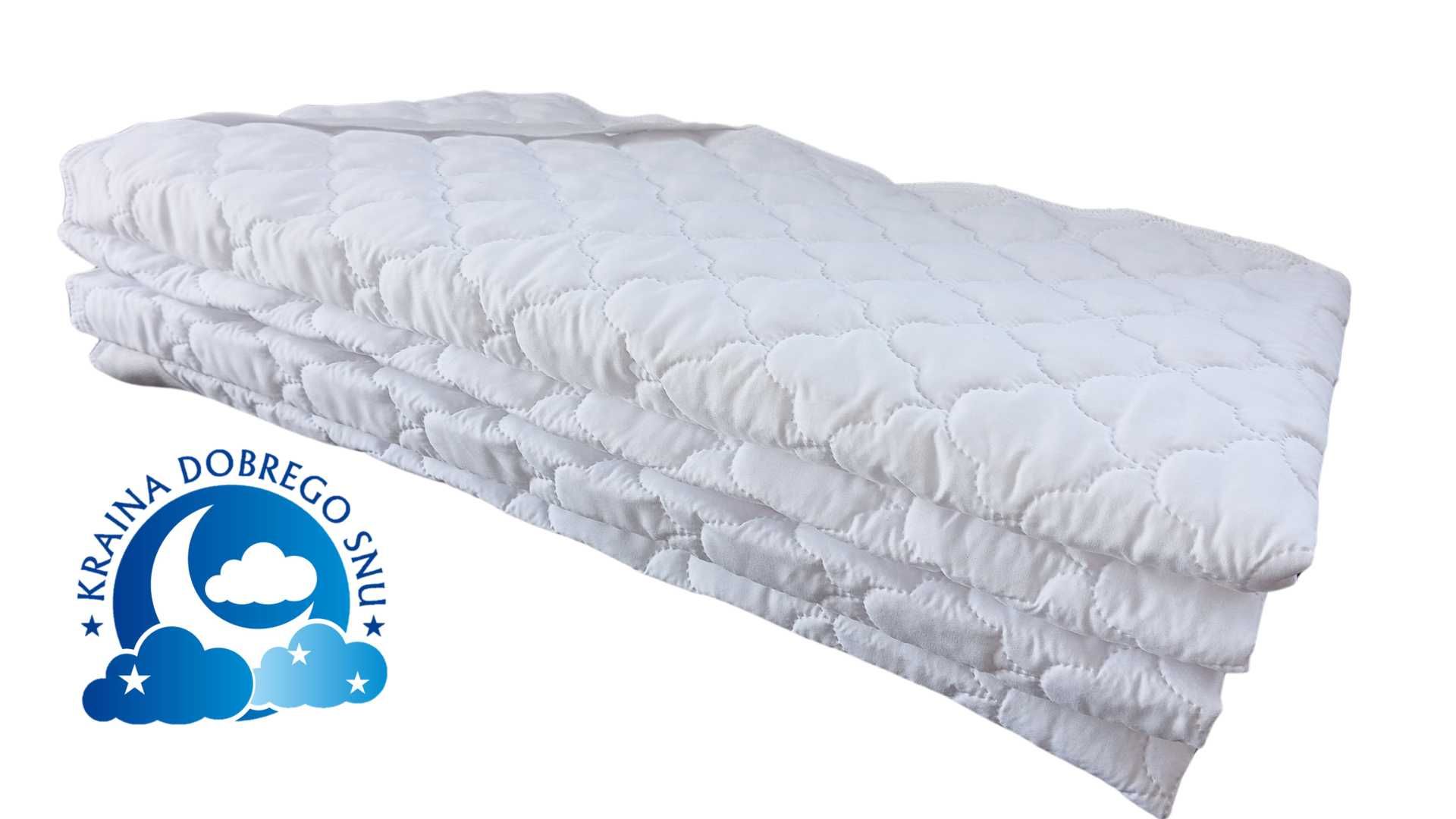 Pikowany ochraniacz na materac z gumami 140x200 KRAINA DOBREGO SNU