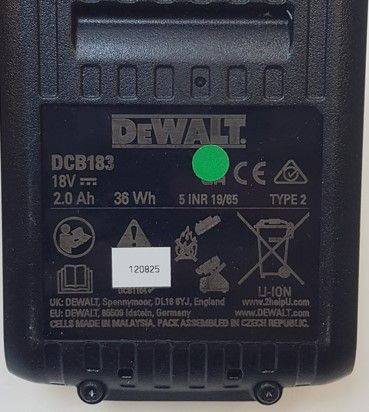 Akumulator DeWalt 18V XR 2.0 Ah Li-Ion