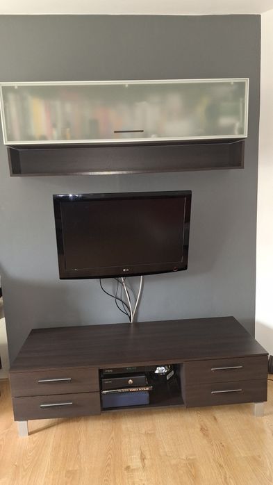 Komoda szafka rtv Black Red White