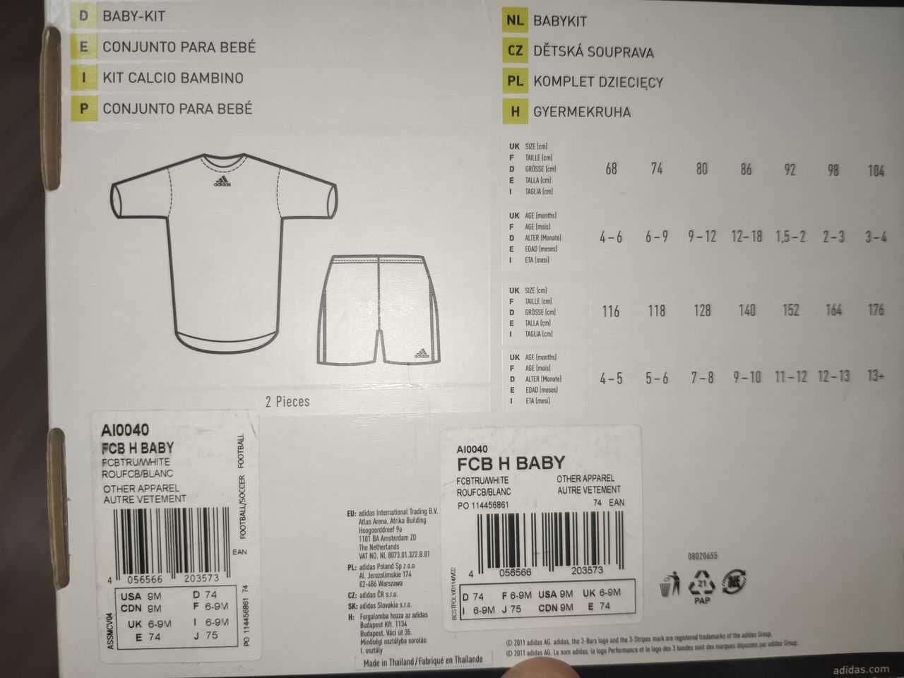 Komplet Trykot Bayern Munchen r.74 Niemowlak Lewandowski