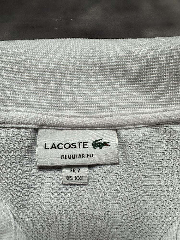 Koszulka sportowa biała Polo Lacoste unisex streetwear old money