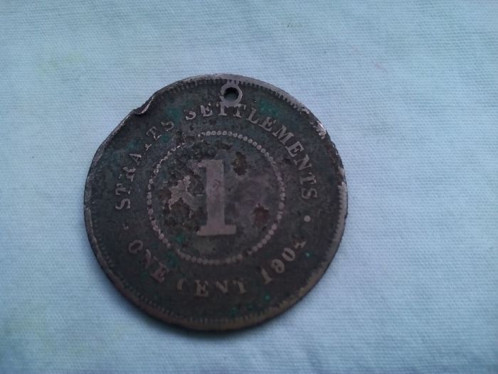 Монета 1904г. One Cent Edvirde 7