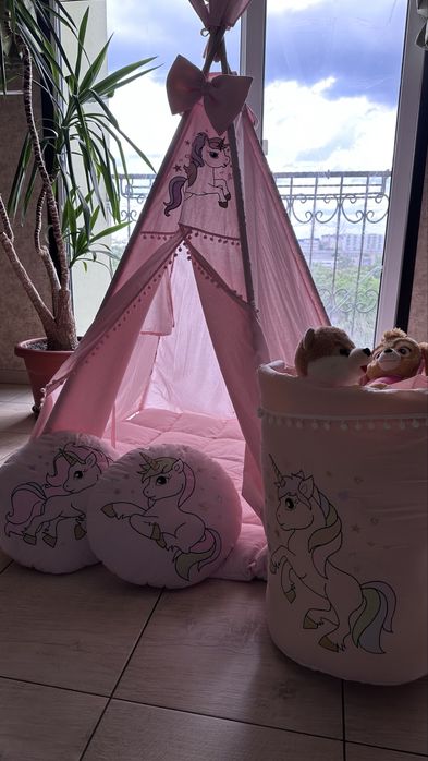 Дитячий вігвам палатка для дівчинки