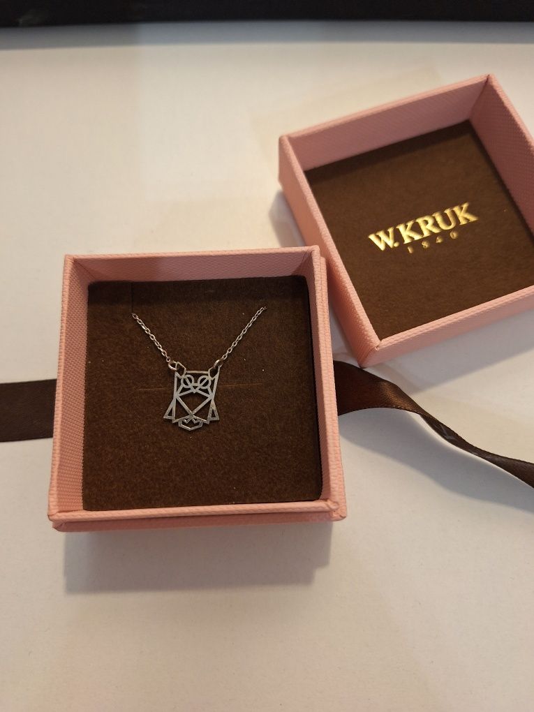 Naszyjnik Sowa origami srebro 925