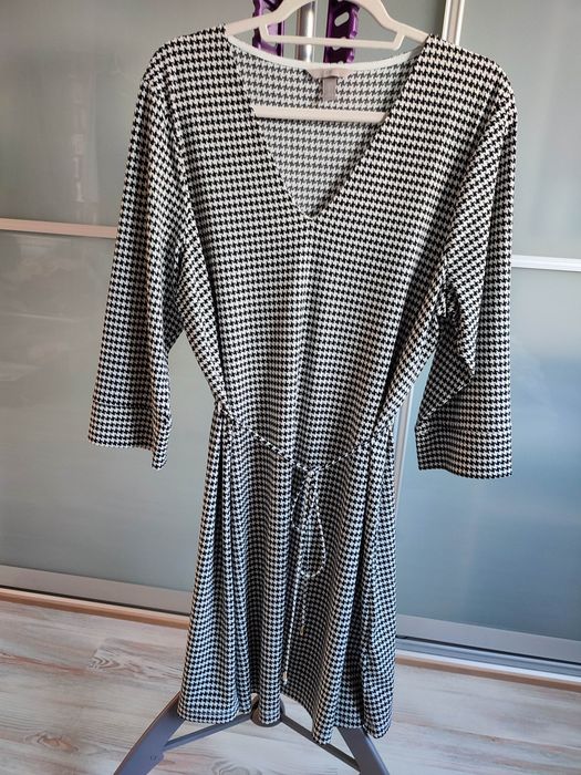 Tunika/sukienka w pepitkę H&M rozmiar XL