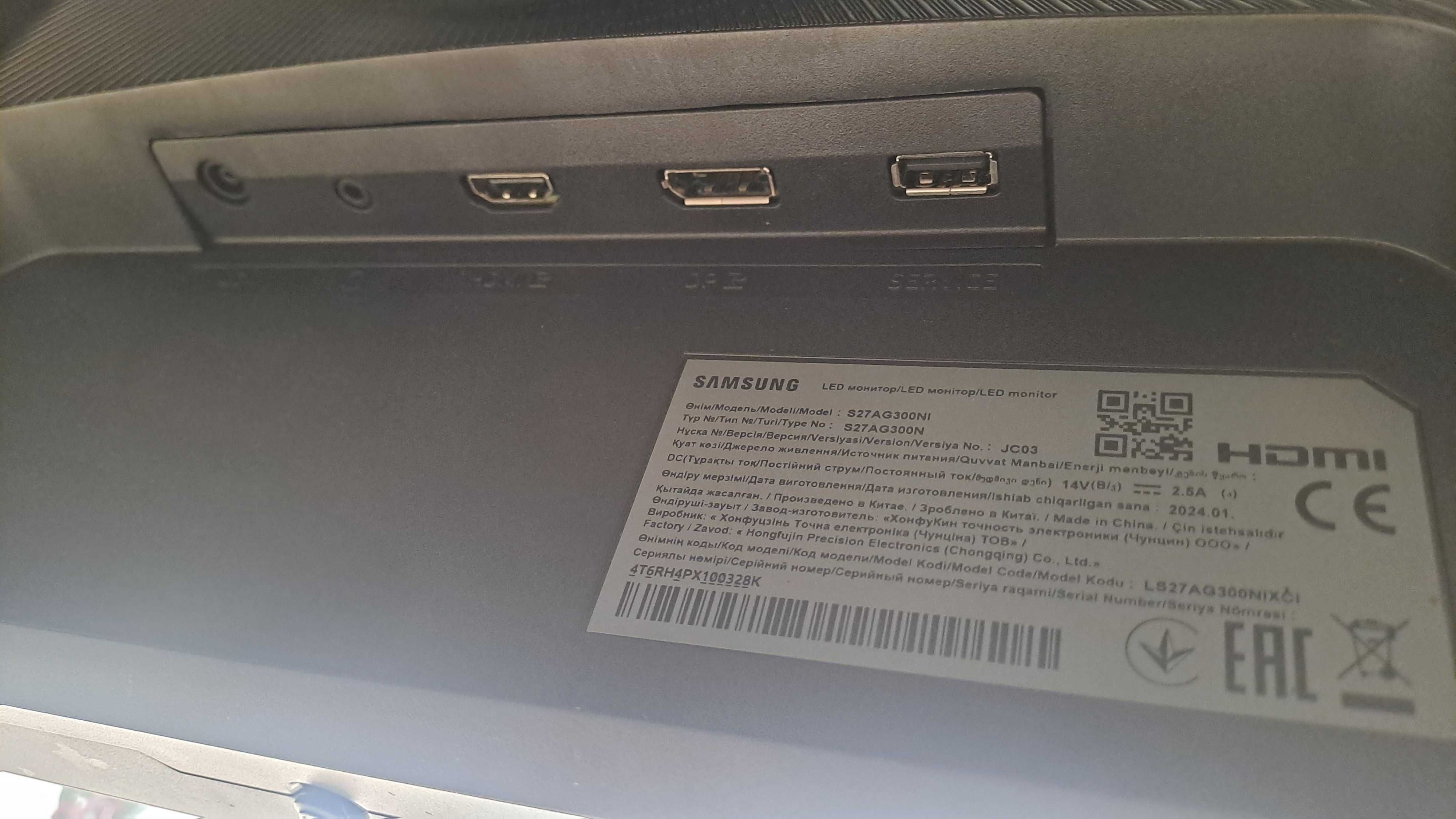 Монітор Samsung 27" Odyssey G3 S27AG300 LS27AG300NIXCI