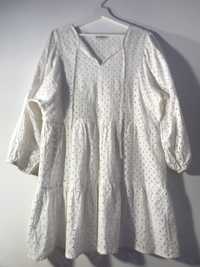 Biała ażurowa sukienka/ tunika oversize F&F rozm. 2XL - 44