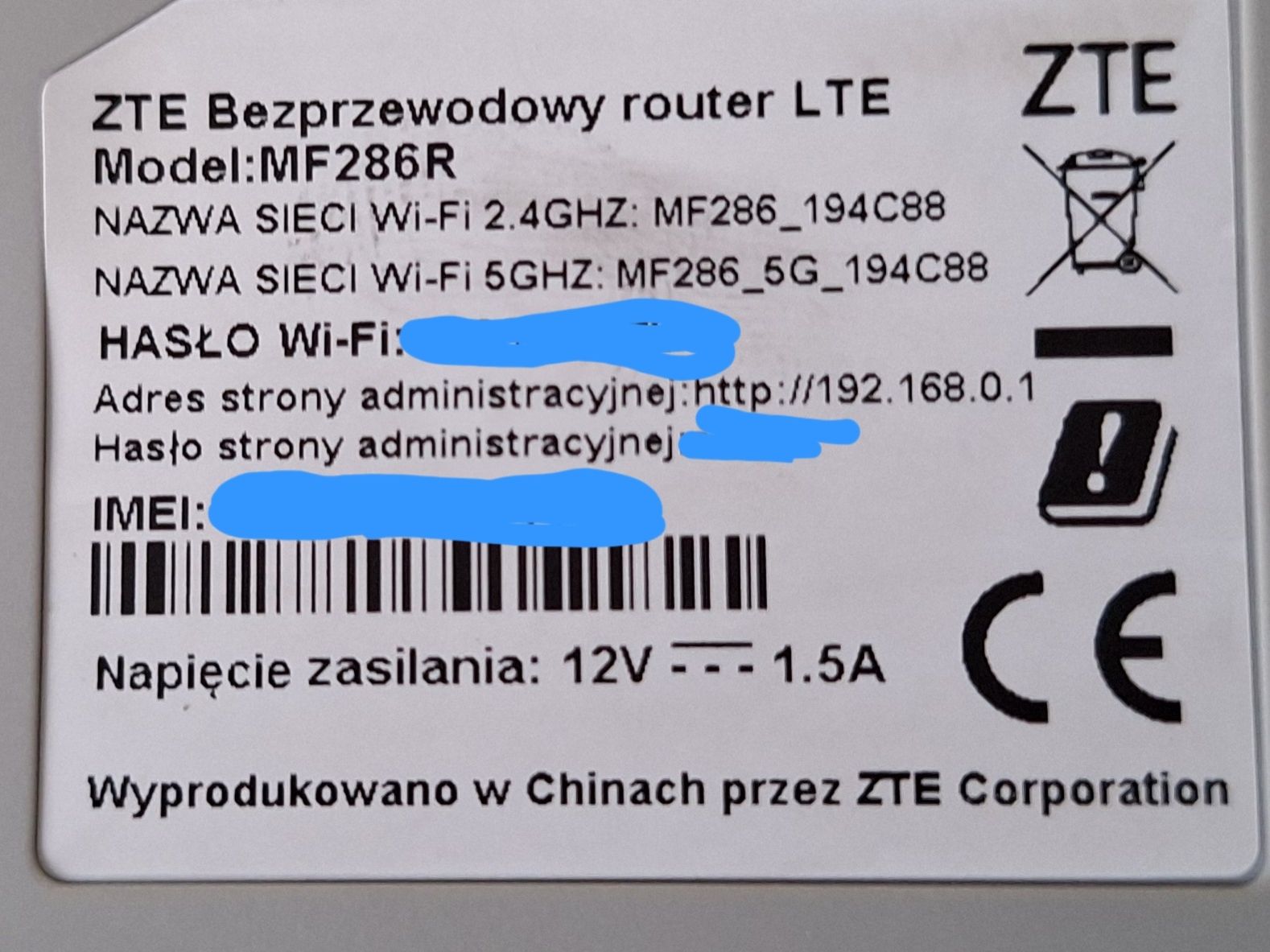 Router Zte mf286r