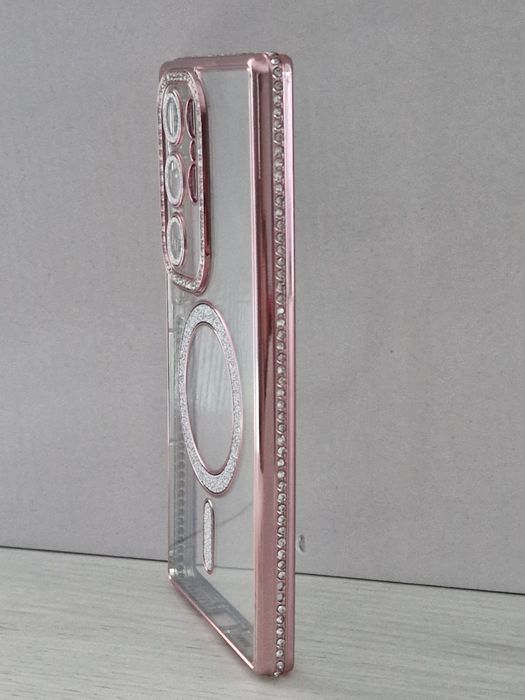 Bling Magsafe Case do Samsung Galaxy S24 Ultra różowy