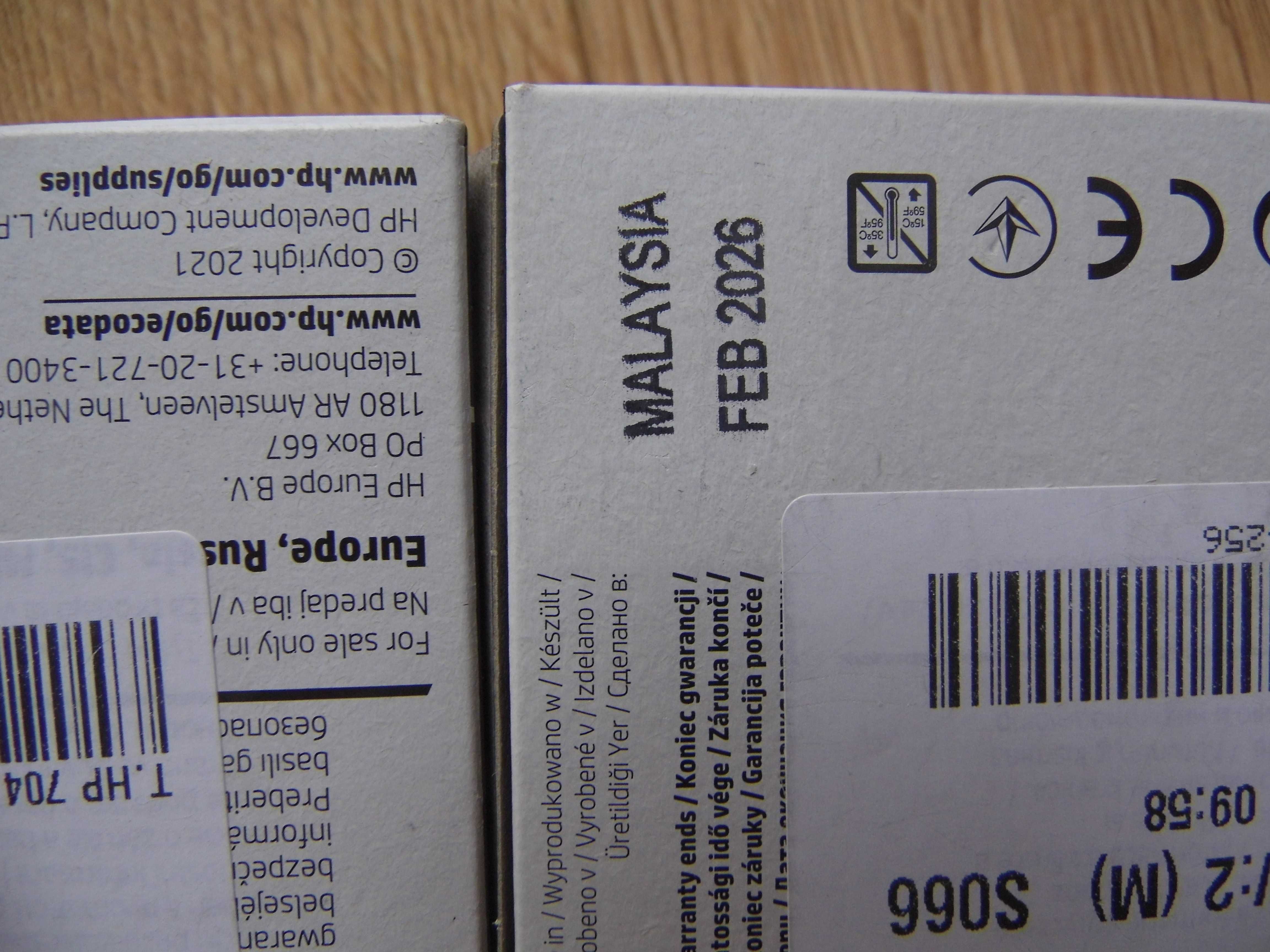 Tusze: HP 704 Czarny 6 ml, HP 704 Kolorowy 5.5 ml NOWE