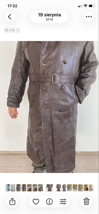 Meski plaszcz skorzany