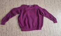 Бордовый вязаный свитер 48-50