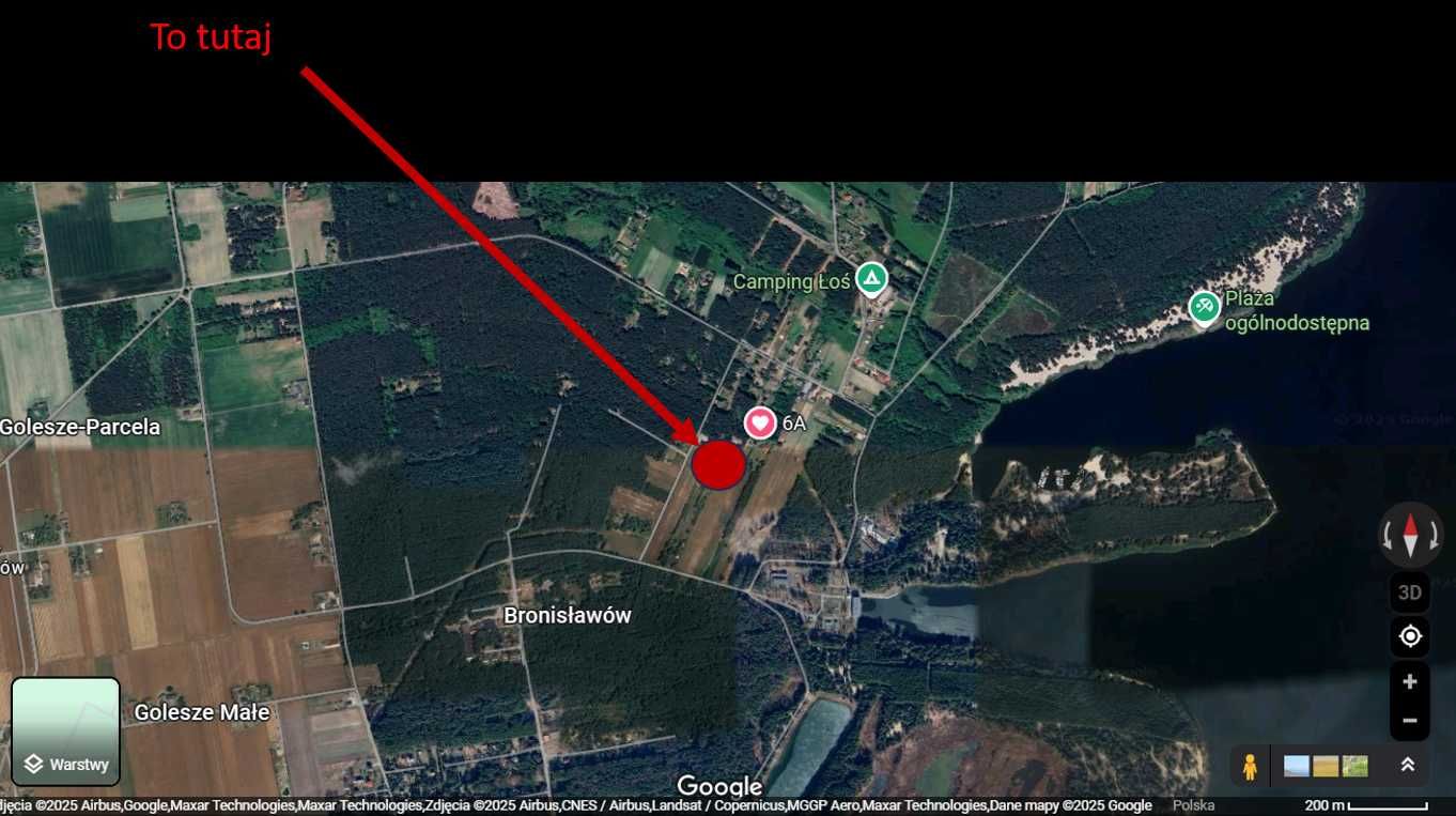 Sprzedam działkę 2500m2 we wsi Adamów