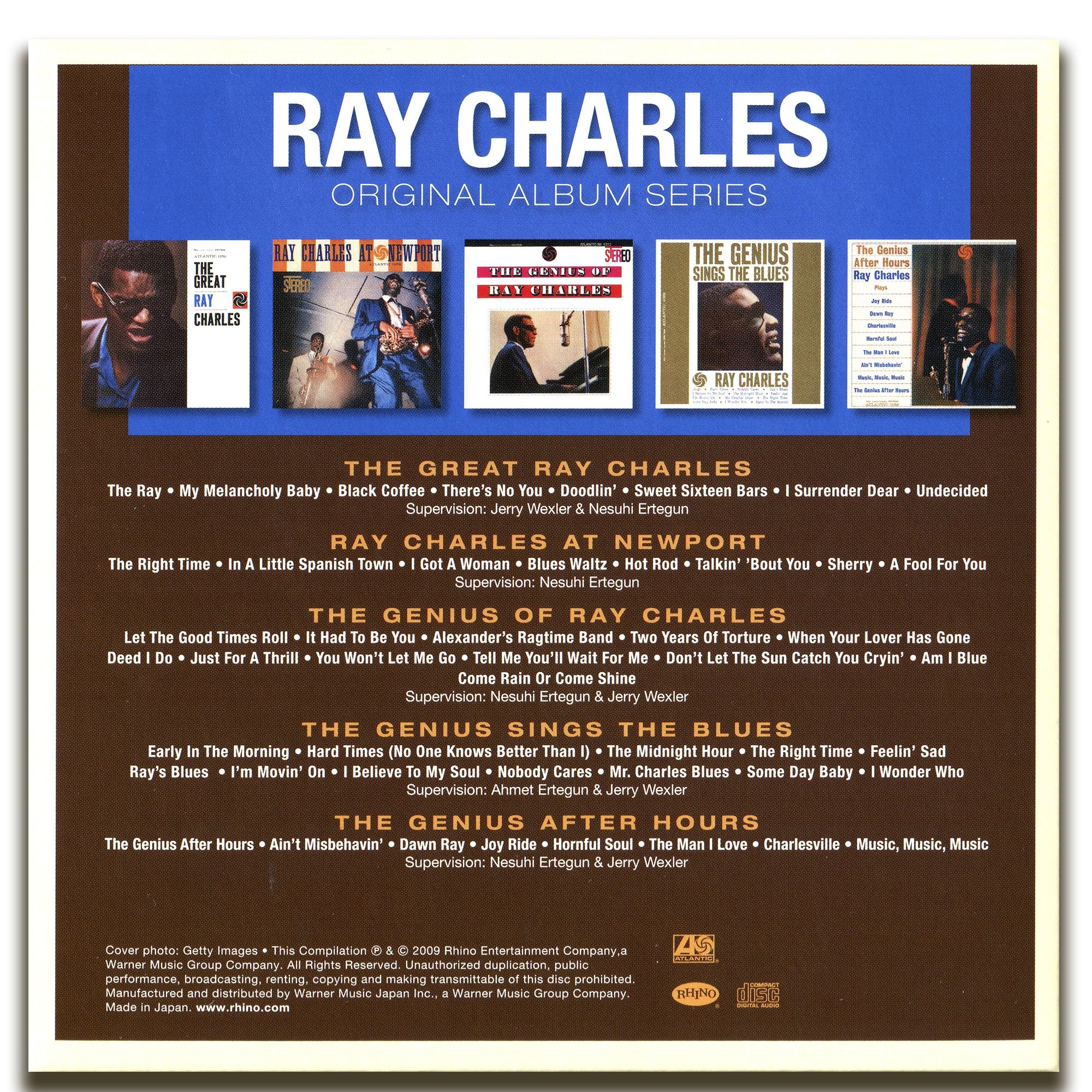 Ray Charles
Original Album Series 5 AUDIO CD 1957-1961