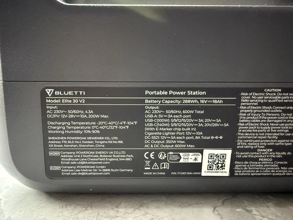 BLUETTI Elite 30 V2 зарядна станція