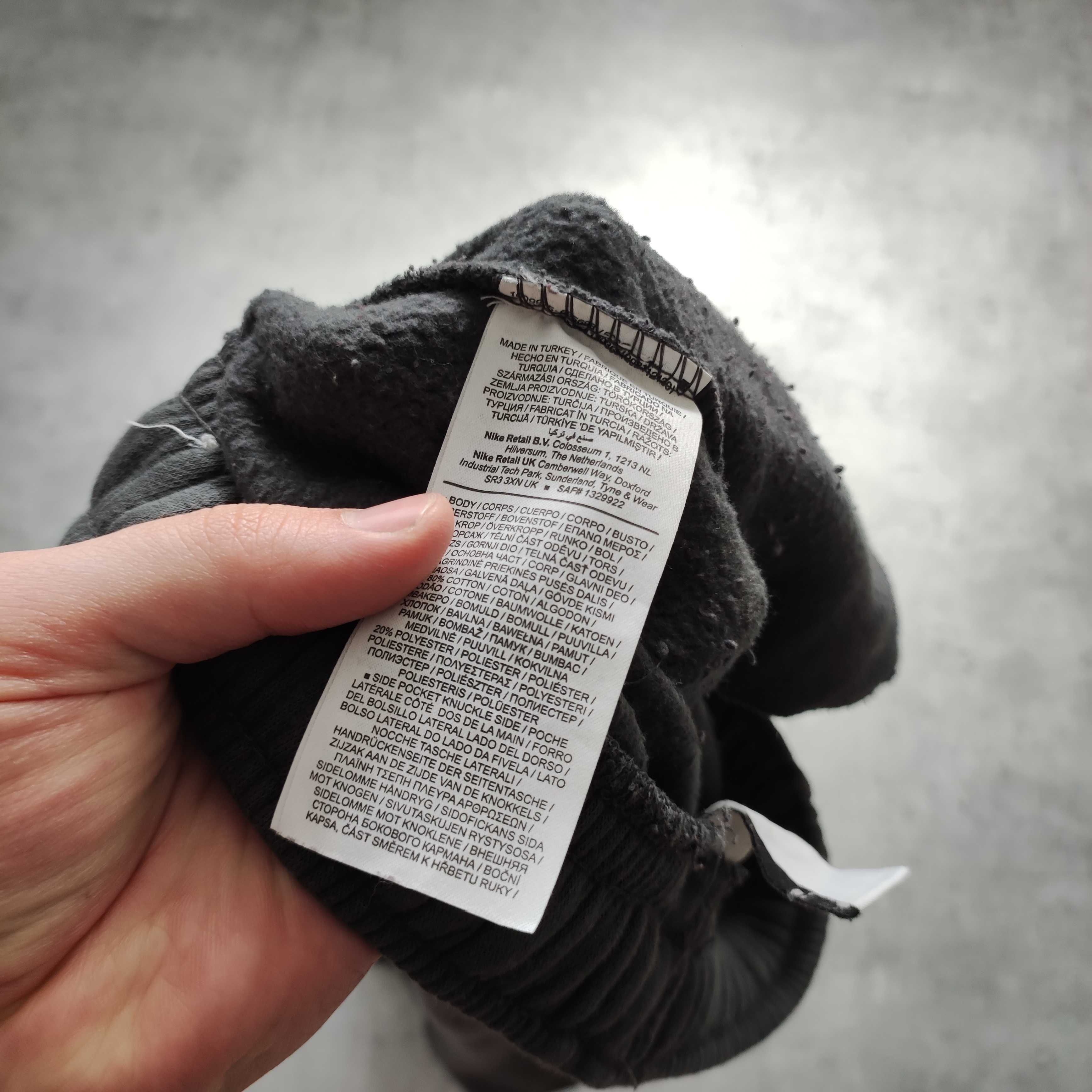 MĘSKIE Spodnie Dresy Sportowe Grafitowe Cargo Kieszenie Nike Bawełna