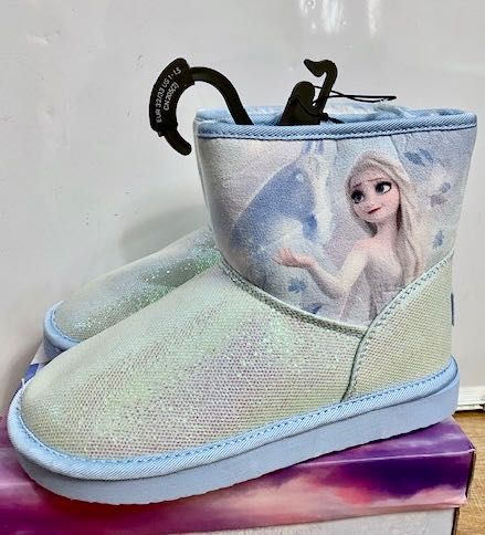 Elsa, Elza, Frozen, Kraina Lodu BROKATOWE ŚNIEGOWCE nowe rozmiar 32/33