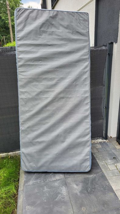 Materac sprężynowy, średnio twardy/jasnoniebieski, 90x200 cm IKEA
