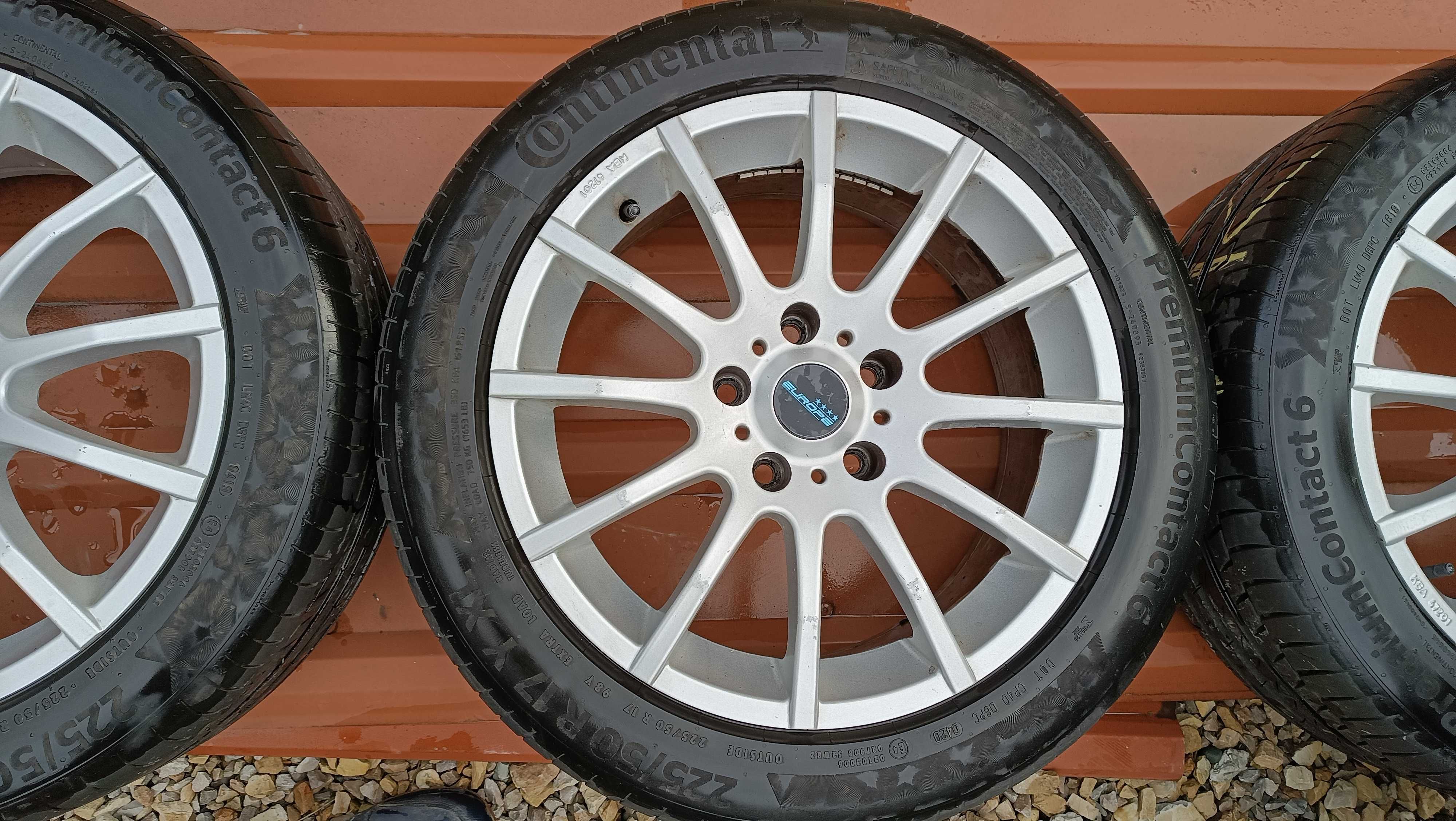 Koła letnie aluminiowe 225/50/17 -- 5x120mm  Opel, BMW rocznik 2019