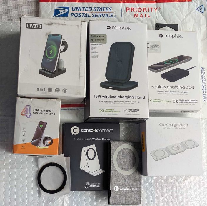 з США нові бездротові зарядки 3в1 15 вт w Mophie Stand / Pad