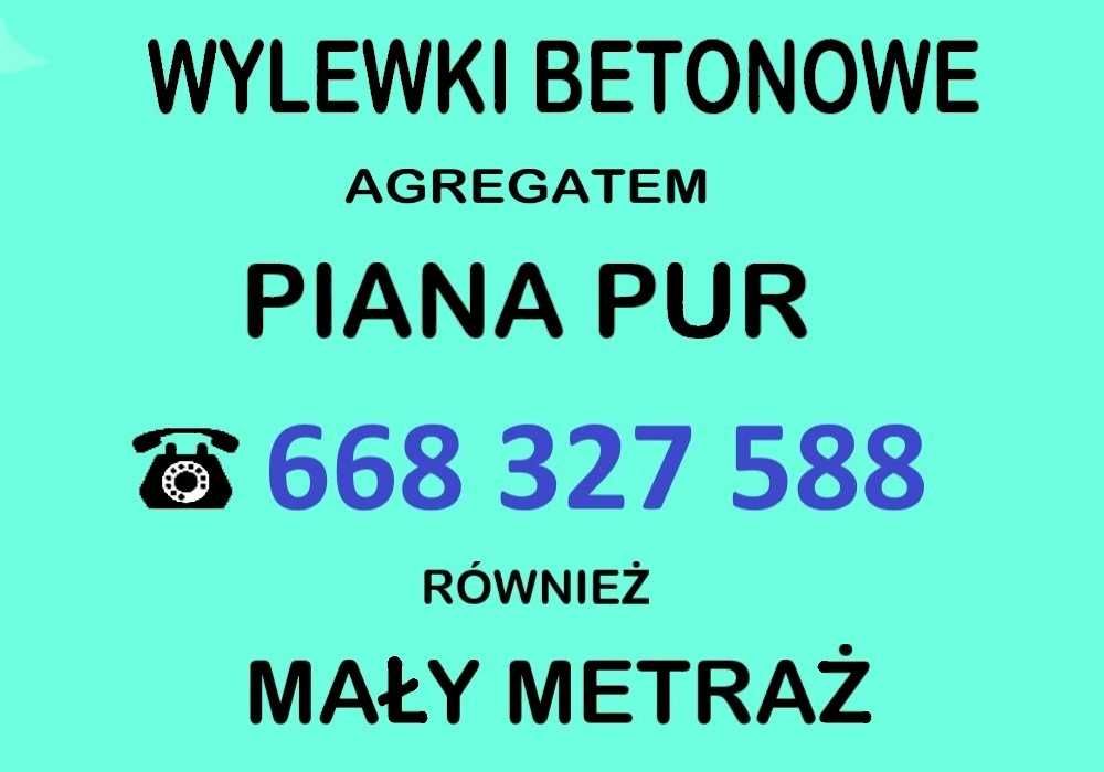 Wylewki maszynowe betonowe ocieplanie poddasza pianą PUR Łódź